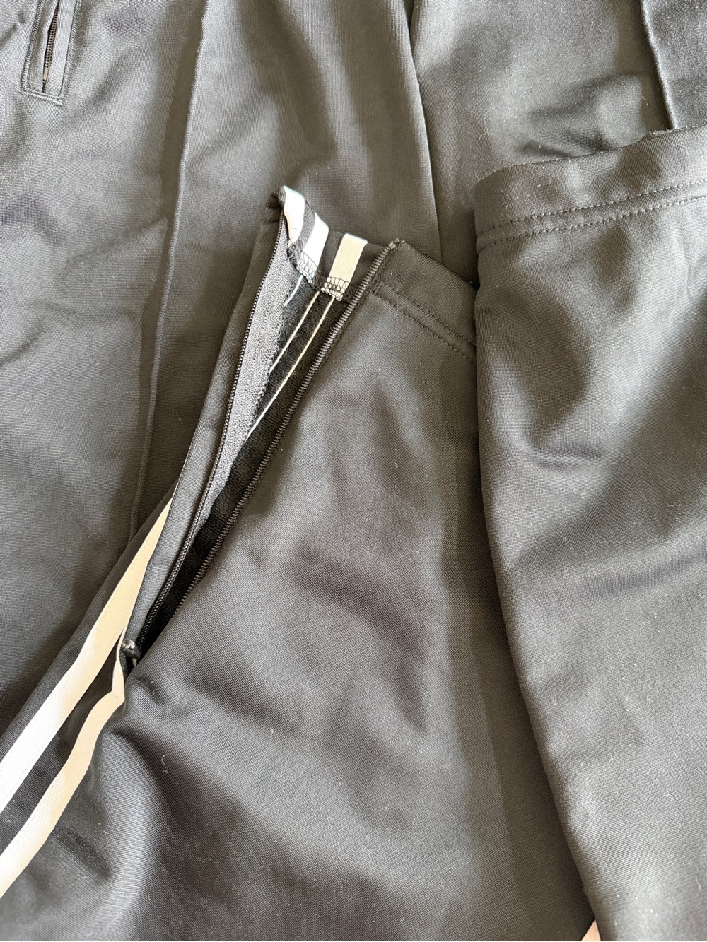 Adidas Black Three-Stripe Track Pants - Picture 6 of 6